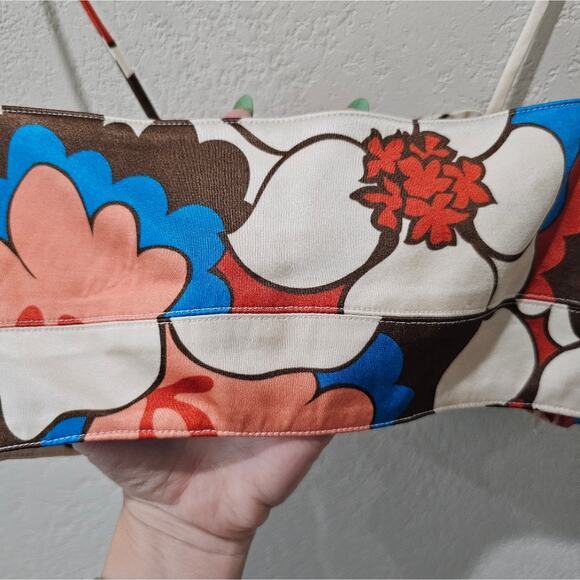 Ronny Kobo Groovy Floral Crop Top in Blue Aster - Picture 3 of 6